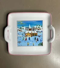 Villeroy & Boch Luxembourg NAIF CHRISTMAS 8" Square Serving Plate Villeroy &Boch