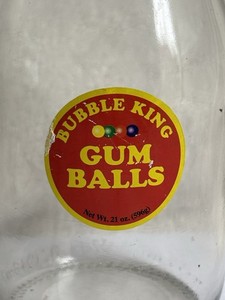Bubble King Bubble Gum Glass VINTAGE Bottle Collectible