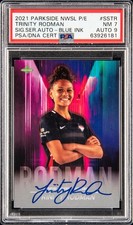 2021 PARKSIDE NWSL PREMIER ED SIG SER AUTOS BLUE INK TRINITY RODMAN PSA 7 AUTO 9