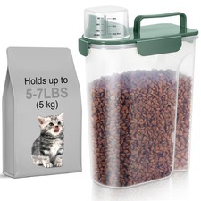 5-7Lbs Cat Dog Storage Container, Portable Pet Food Containers with Upgraded ...