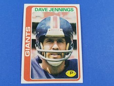 1978 TOPPS FOOTBALL #248 DAVE JENNINGS HIGH GRADE NEAR MINT NRMT