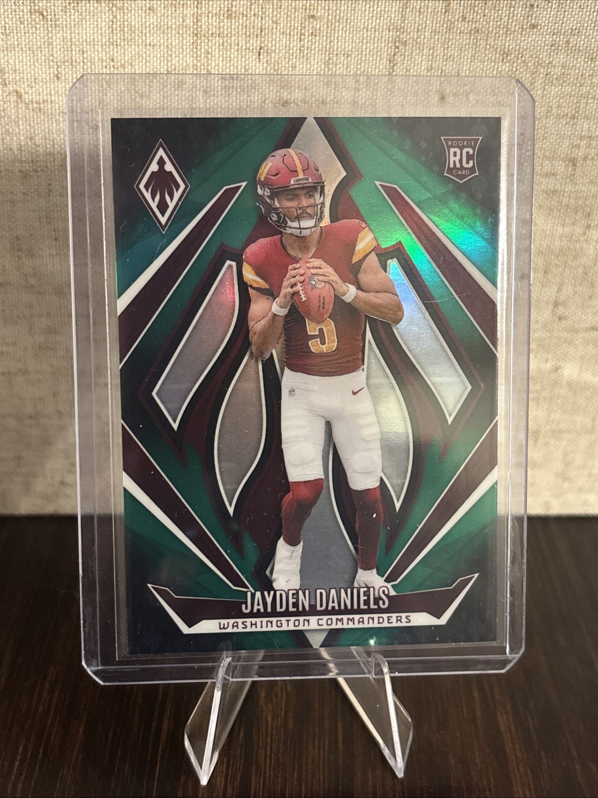 2024 Panini Phoenix Jayden Daniels Green Holo /199 #198 SP Washington Commanders