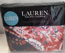 LAUREN RALPH LAUREN 3 PC TESSA Full/Queen DUVET SET Vermillion Multi NIP