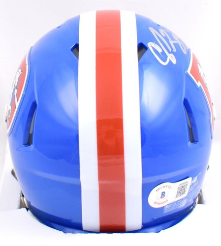 Champ Bailey Autographed Denver Broncos 75-96 Speed Mini Helmet-Beckett W Holo - Picture 3 of 3
