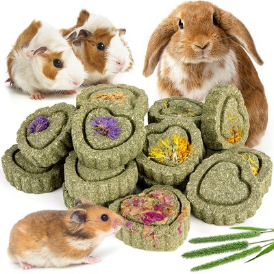 28Pcs Timothy Hay Treats Rabbit Toys Bunny Toys Guinea Pig Toys Natural Handm...