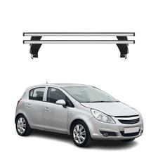 Menabo Dachträger Grundtäger für Opel Corsa D 2006-2010 Pre-FL 50kg Alu Grau 2x