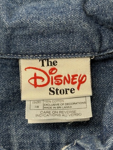 Vintage The Disney Store Minnie Mouse Embroidered Denim Dress Girls Size 7/8 - Picture 9 of 10