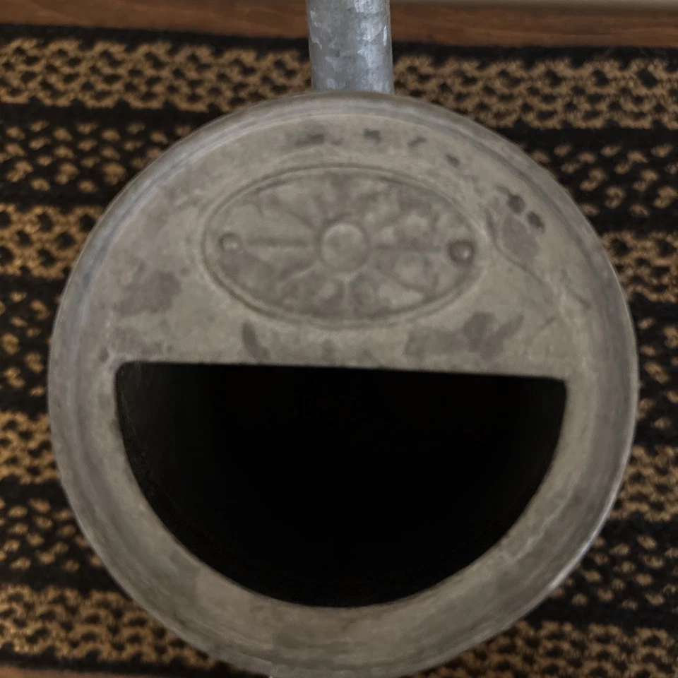  Vintage Galvanized Metal Watering Can Pitcher Rustic Farmhouse Floral Container - Image 3 of 4