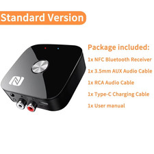 NFC Bluetooth 5.3 Audio Receiver 3.5Mm AUX R/L RCA Stereo HIFI Music Wireless Ad