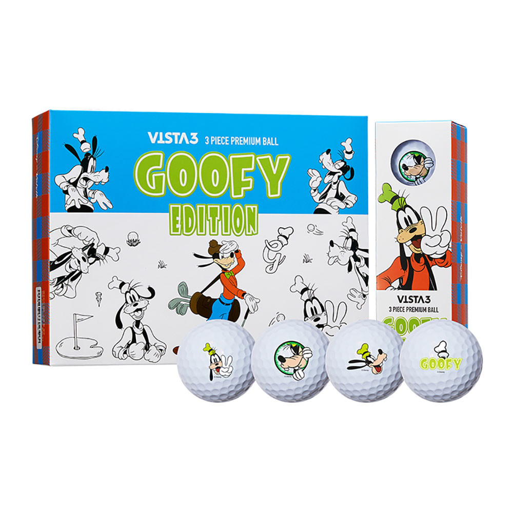 НОВЫЕ мячи для гольфа Volvik Golf Vista 3 Disney Goofy Edition - 1 дюжина