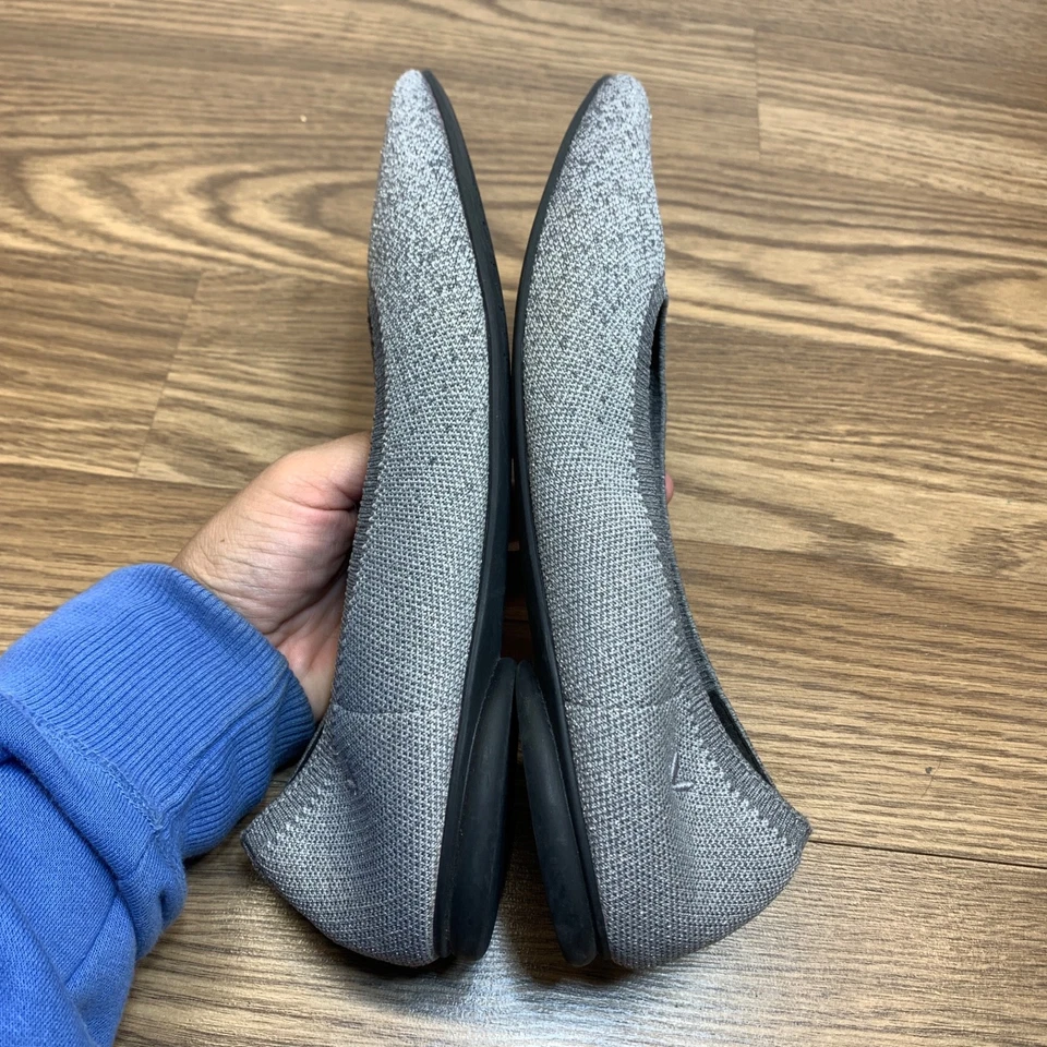 VIVAIA Bella Mujer Ballet Informal Zapatos sin cordones Mujer Talla 38.5 Gris Brillante Foto 2 de 4