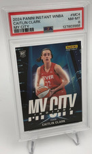 CAITLIN CLARK Trading Card 2024 PANINI INSTANT WNBA Insert MY CITY graded PSA 8