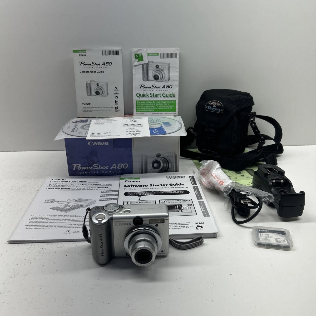 Canon PowerShot A80 1-4.9x Digital Zoom Digital Cameras for sale