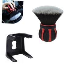 Car Detailing Brush, Ultra Soft Tire Shine Brush with Storage Rack, 1 PC Red