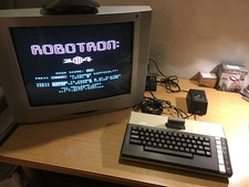 ATARI 800 XL VINTAGE RETRO COMPUTER + ORIGINAL SPIEL - ROBOTRON 2084