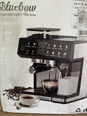 Bluebow All-in-One Espresso Machine with Grinder, 20-Bar Automatic Coffee Maker