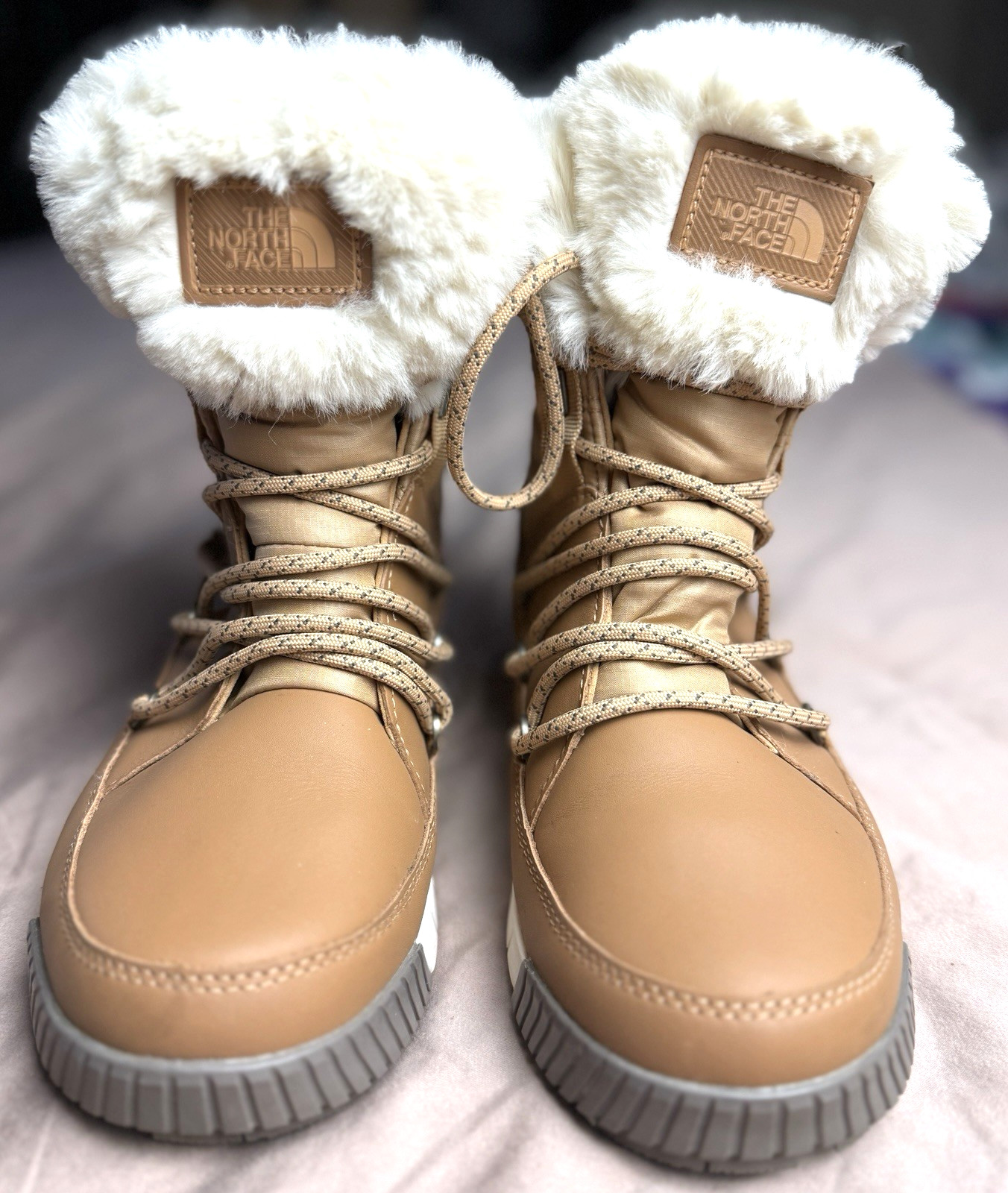 The North Face   7M   SIERRA LUXE Waterproof Leather Sherpa BOOTS   Almond+Brown thumbnail 2