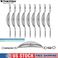 15PCS Fishing Spin Sinker Fishing Weights Sinkers Quick Set Up Jig Head Sinker