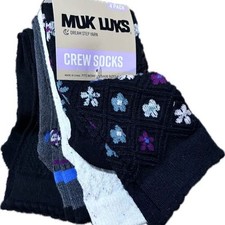 Muk Luks Dream Step Yarn Crew Socks 4 Pack