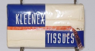 1939 Kleenex Tissues pocket fold pack sealed package 24 count #2