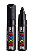 Uni PC-7M Water-Based Paint Markers Broad Tip 4.5-5.5mm Black 2 Count
