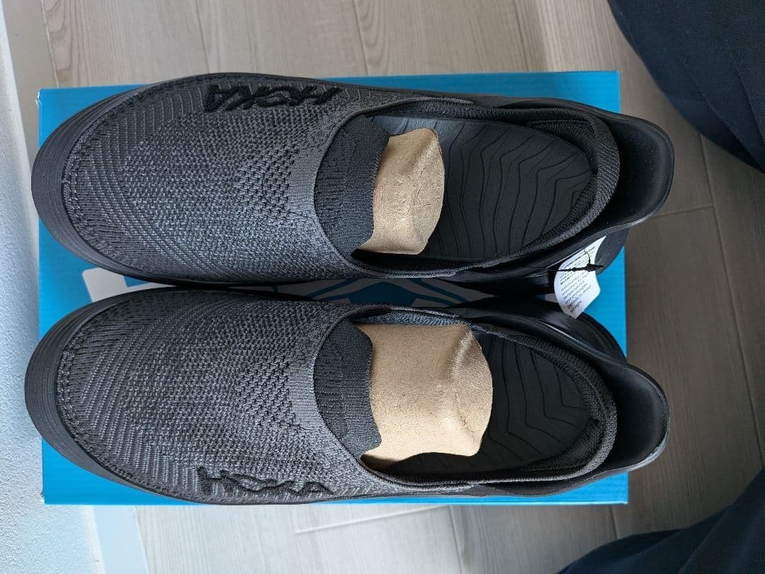 HOKA ONE ONE Sneakers Shoes U RESTORE TC Mesh Black Slip-on Men's US10 JP28 NEW thumbnail 3