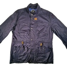 G-Star Raw Maximus Overshirt Jacket Mens XL Navy Cotton Field Style Utility 