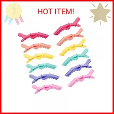 GLAMFIELDS 12 pcs Alligator Hair Clips for Styling Sectioning, Non-slip Grip Cli
