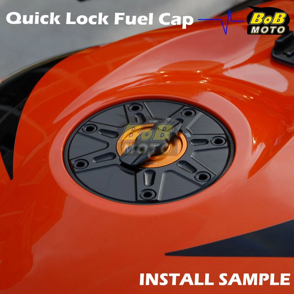 Tapa de combustible de bloqueo rápido TITANIUM FCR para Honda CBR1000RR Fireblade 04-13 12 11 10 09 Foto 4 de 4