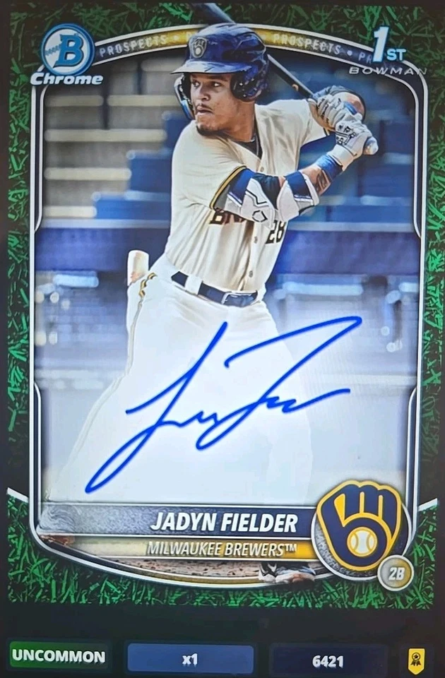 Lote de tarjetas coloridas Topps digitales 1584+ BREWERS Bowman AUTO JACKSON CHOURIO Foto 3 de 4