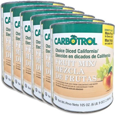 Carbotrol | Choice Diced California Fruit Mix in Pear Juice | 105 Ounce Density