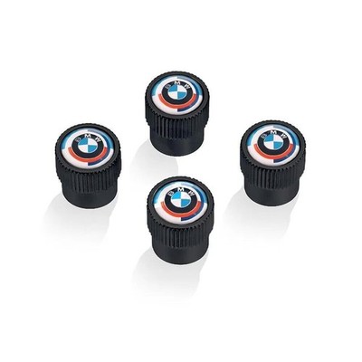 BMW 50th Anniversary M Car Wheel Tire Air Valve Caps Stem Dust Cover 82115A75DA7