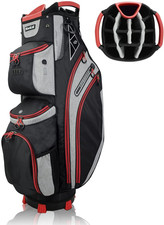 14 Way Golf Cart Bag for Push Bag Classy Design Full Length with Cooler, Rain Ho