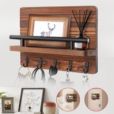 Brelok drewniany uchwyt na klucze z 5 haczykami haczyki na klucze przechowywanie drewna