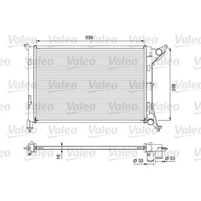 Kühler Motorkühlung VALEO 701730 für Mini
