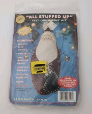 New "All Stuffed Up" Felt Craft Ornament Kit 63107 G73 Rustic Santa