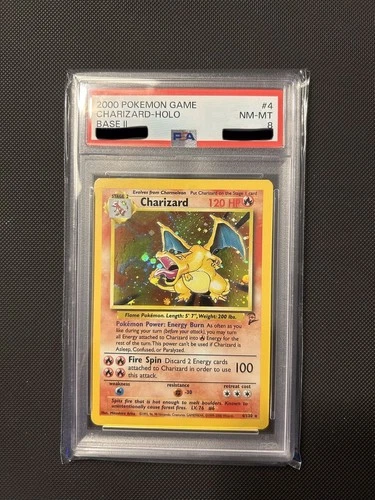 Charizard 004/130 Base Set 2 Holo PSA 8