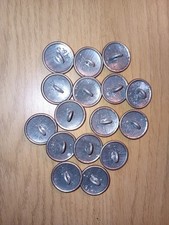 Vintage WW2 German Assman und Söhne A&S 16 chrome buttons