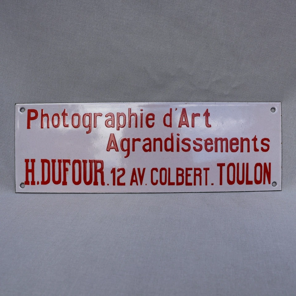 PLAQUE ÉMAILLÉE ANCIEN COMMERCE PHOTOGRAPHIE TOULON - Photo 2/4