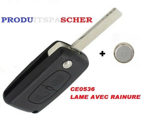 Schlüssel Schlüssel Schlüssel Peugeot 107 207 307 308 407 807 mit Batterie Schale 2 Tasten CE0536
