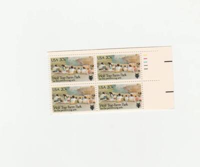 Scott 2018 US Wolf Trap Farm Plate Block Free Ship M/NH O/G