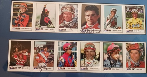 Horse Jockey Signed Autograph Cards Day,Pincay Jr.,smith, Solis,Prado (12 Cards) - Picture 2 of 14