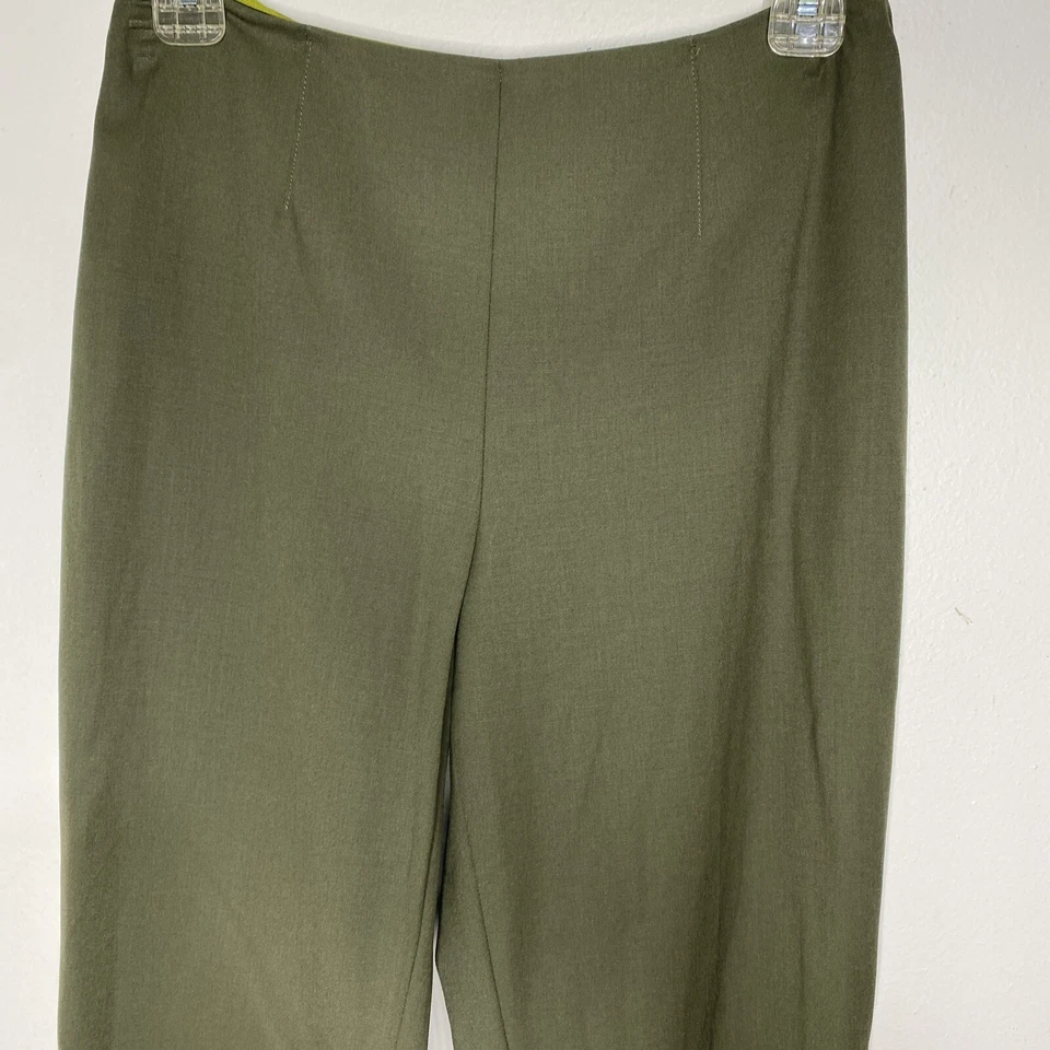 PANTALONES RALPH LAUREN ETIQUETA NEGRA VERDE TALLA 4 LANA CREMALLERA FRONTAL PLANA Foto 2 de 4