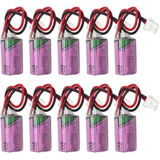 10 Pack for Tadiran TL-5902 3.6V 1/2 AA 1200mAh ER14250 with Plug Battery
