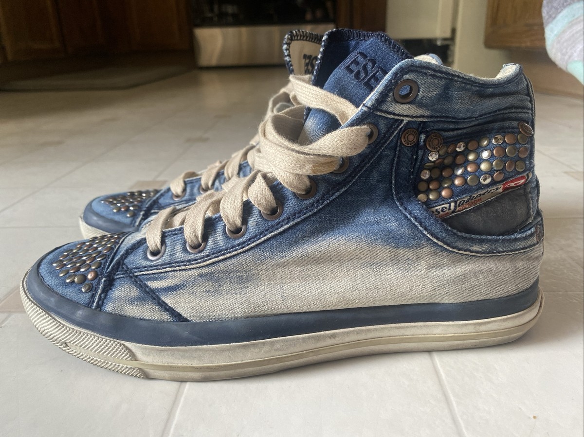 Denim Sneakers Diesel High Sneakers Diesel Denim EXPOSURE I High