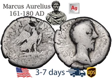 Ancient Roman Empire Coin Silver Denarius Marcus Aurelius 161 180 AD #21144