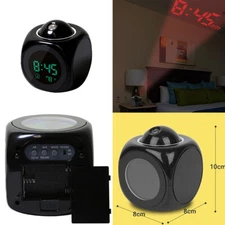 US 1 Pack Projection Alarm Clock LED Digital Voice Report Digital Alarm Clock