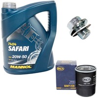 MotoröL ÖLfilter SM148 20W50 5Liter + ÖLablassschraube FüR Toyota Corolla Avensi