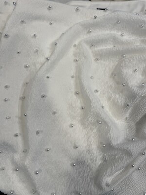 Windsor Top & Skirt White with Pearls Size S