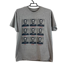 BSCA Men’s Large Gray Faces of Bill Belichick T-shirt Patriots NFL